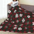 thumbnail image 6 of Pofeuu Plaid Snowflakes Festive Print Ultra-Soft Micro Fleece Blanket,for Bed Or Sofa,All Season Throw Blankets Flannel Blanket-40"x30", 6 of 7