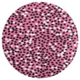 thumbnail image 3 of Leopard Print Pattern Soft Bedroom Round Area Rug, Washable Cute Nursery Circle Throw Mat, Non-Slip Contemporary Small Low Pile Floor Carpet for Dorm Bedside, 3 of 6
