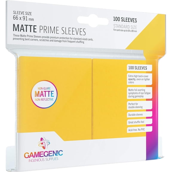 Gamegenic - Matte Prime Card Sleeves: Yellow