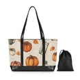 thumbnail image 7 of FORMRS Canvas Laptop Tote Bag for Women with 15.6" Computer Compartments Shoulder Handbag, Beige Fall Coffee, 7 of 7