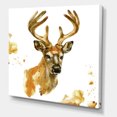 thumbnail image 3 of Designart ' Abstract Portrait Of Deer With Big Horns ' Farmhouse Canvas Wall Art Print, 3 of 4