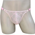 thumbnail image 2 of Intimates Men's Lace Mesh Pouch G-string Thong T-back Lingerie Brief Panty One Size, 2 of 4