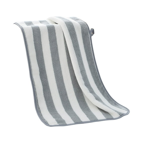 AYktou Bath Towels Beach Towel-1 pcs Extra Thick Stripe Texture Towels 14*30" Polyester Fleece Bathroom Towels Pool Towels Travel Essentials,Soft,Absorbent,Machine Washable,Dry Faster,for Daily Use