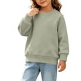 thumbnail image 5 of Tranfacy Kids Girls 0 to 4 Years Fall Hoodless Sweatshirts Solid Raglan Sleeve Long Sleeve Round Neck Casual Pullover Tops, 5 of 5