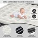 thumbnail image 4 of HEEDU Colchón de Aire Inflable con Cabecero, Bomba de Aire Eléctrica Inalámbrica, 2 Almohada Inflable, Inflado Rápido Automático, Cama Inflable Q, 4 of 7