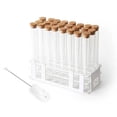 thumbnail image 1 of Juego de tubos de ensayo de vidrio BKMAMLAB, 24 piezas, 80 ml, con tapones de corcho, 1 of 5