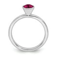 thumbnail image 2 of 925 Sterling Silver Stackable Expressions High 5mm July Swarovski Ring Size: 6; for Adults and Teens; for Women and Men, 2 of 5