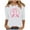 White, variant on Alkepwun Womens Breast Cancer Awareness T Shirts Pink Ribbon Support T-Shirt Breast Cancer Shirt Inspirational Tees 3/4 Sleeve Tops
