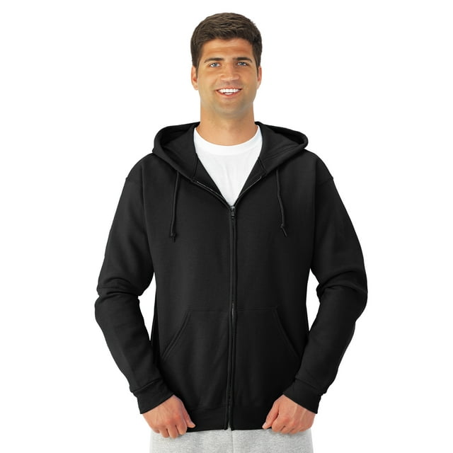 Jerzees Adult NuBlend Full Zip Hooded Sweatshirt, XL, Black