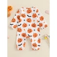 thumbnail image 6 of Michellecmm  Baby Girls Halloween Romper Pumpkin Print Long Sleeve Jumpsuits, 6 of 9