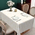 thumbnail image 3 of White Tablecloth for Rectangle Tables,Linen Table Cloth,Table Cover for Dining Kitchen Decor Party Banquet,54x78, 3 of 5