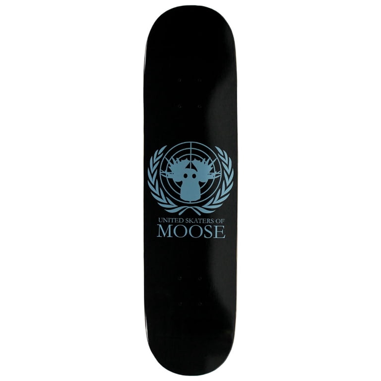 Moose Skateboard Completo Macchiato Nero 7,75" – Tavola Da Skate Già Montata, Ideale Per Adulti, Stile Nero/Bianco