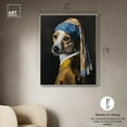 thumbnail image 5 of Dog with the Pearl Earring Canvas Cute Animal Art by Art Remedy, Silver Frame, 36" x 45", 5 of 7
