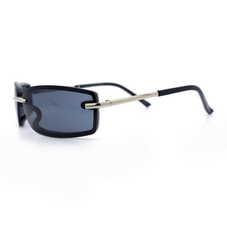 Rectangle Sunglasses for Women,Trendy Rimless 90s UV400 Womens Womens Trendy Rimless 90s Designer Styling Narrow Rectangle  main image 4