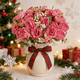 thumbnail image 2 of Flores Peonias Artificiales Ramo Decoración Hogar Bodas Xtellar rosa, 2 of 3