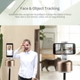 thumbnail image 3 of 360 Degree Rotation Smart Selfie Holder Auto Face Object Tracking Live Stream Holder Video Vlog Shooting for iPhone Android Smartphone (Golden), 3 of 5