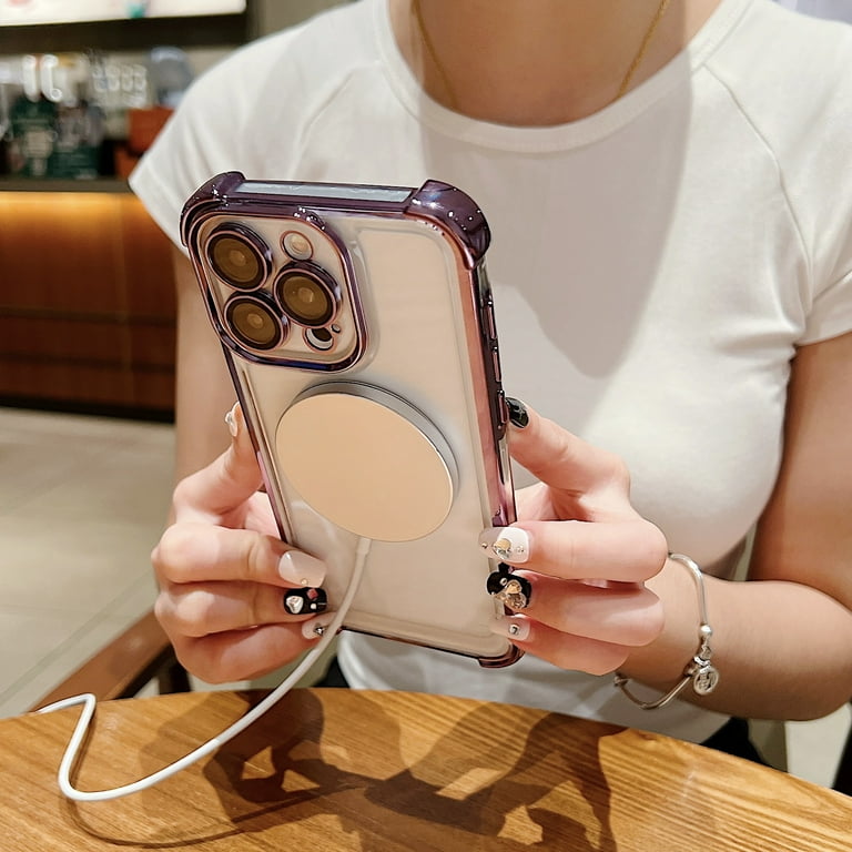 Clear for iPhone 12 Pro Magnetic Case Compatible with MagSafe