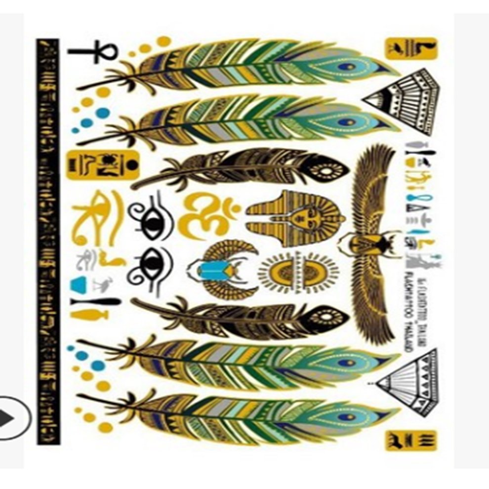 ZAJAIO No Irritation Adult Beauty Decal Disposable Temporary Tattoo