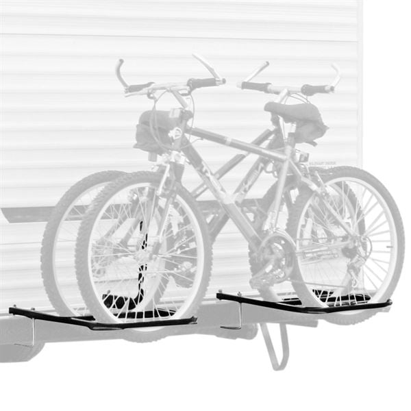 rv or camper trailer bumper bike rack for 1 2 bicycles