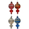 Lighted Plastic Finial Ornaments, Set of 4