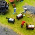 thumbnail image 3 of twisto 1/64 Scale Camping Wagon Highly Detailed Miniature Pull Cart Model Realistic Design Micro Landscape Decoration for Hobbyists, Collectors, 3 of 10