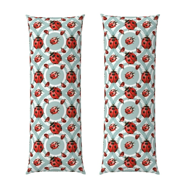 Balery Insects Funda Protectora para Almohada Corporal de Algodón Hipoalergénico con Cierre(55 x 21 pulgadas), Almohadas No Incluidas