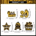 thumbnail image 7 of Mxdfafa 39Pcs 30th Birthday Decorations Kit Black Gold Glitter Party Supplies with Banner,Balloons,Backdrop,Honeycomb Centerpieces,Hanging Swirls for Men Women 30th Bday Anniversary Celebration, 7 of 7