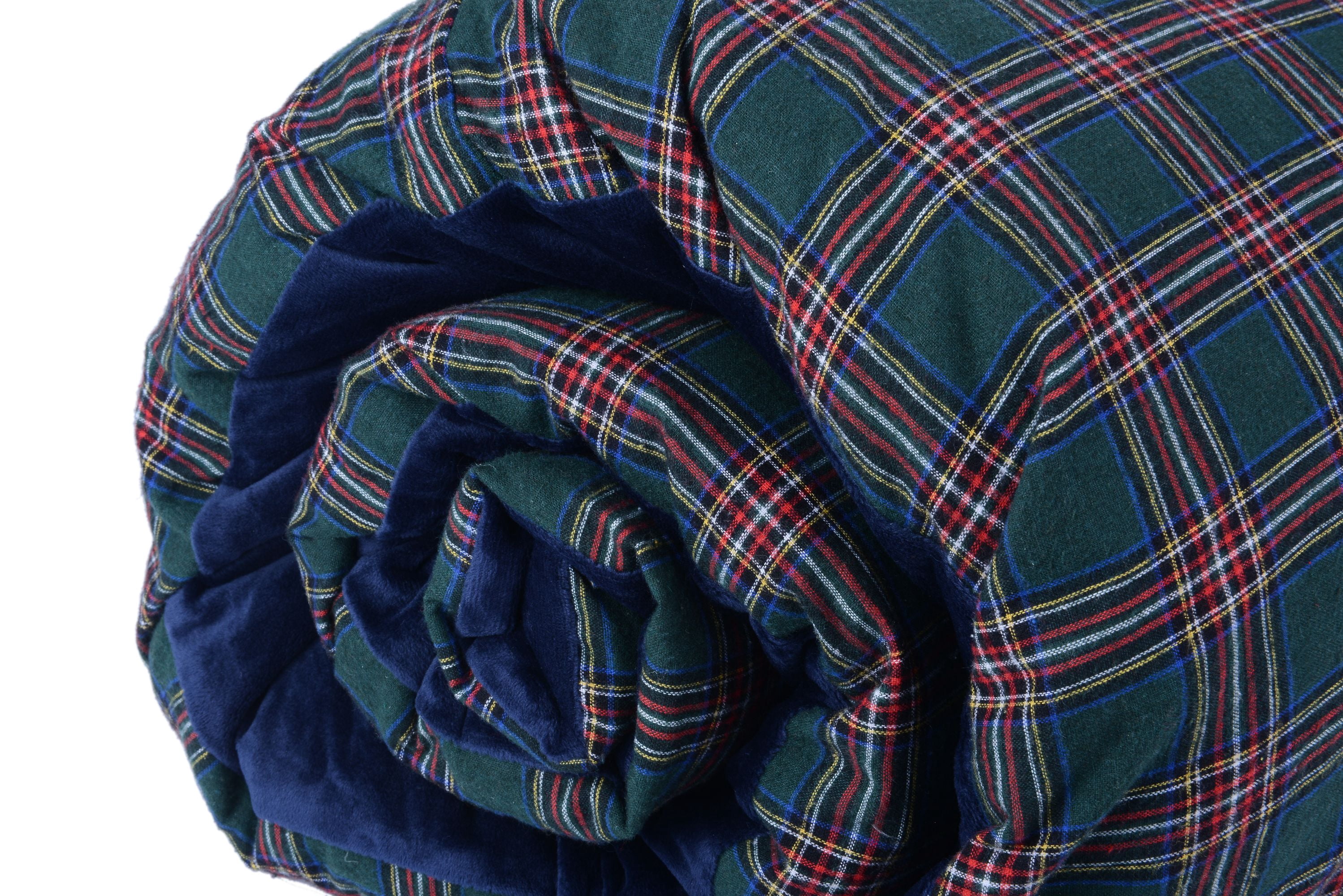 Velvet/Plaid Crash Pad, A Throw Bed, One Size, SJH