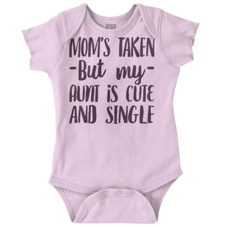 

Funny Single Aunts Cute Niece Nephew Newborn Baby Boy Girl Romper Brisco Brands