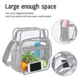 thumbnail image 4 of Clear Bag Stadium Approved, Transparent Crossbody Shoulder Messenger Bag Clear Purse with Adjustable Strap, PVC Clear Purse Bag for Women Travel Concerts, Clear Crossbody Bag, 4 of 7