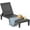 Black, variant on Resin Chaise Lounge Chair with 5 - Position Backrest - UV & Fade Resistant, Waterproof - Black