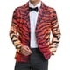 thumbnail image 1 of BLAZER DE FIESTA PARA HOMBRE INSPIRADOR CON ESTAMPADO ANIMAL, CHAQUETA LIGERA DE TRAJE CON SOLAPA EN S ROJO MARRÓN, 1 of 6