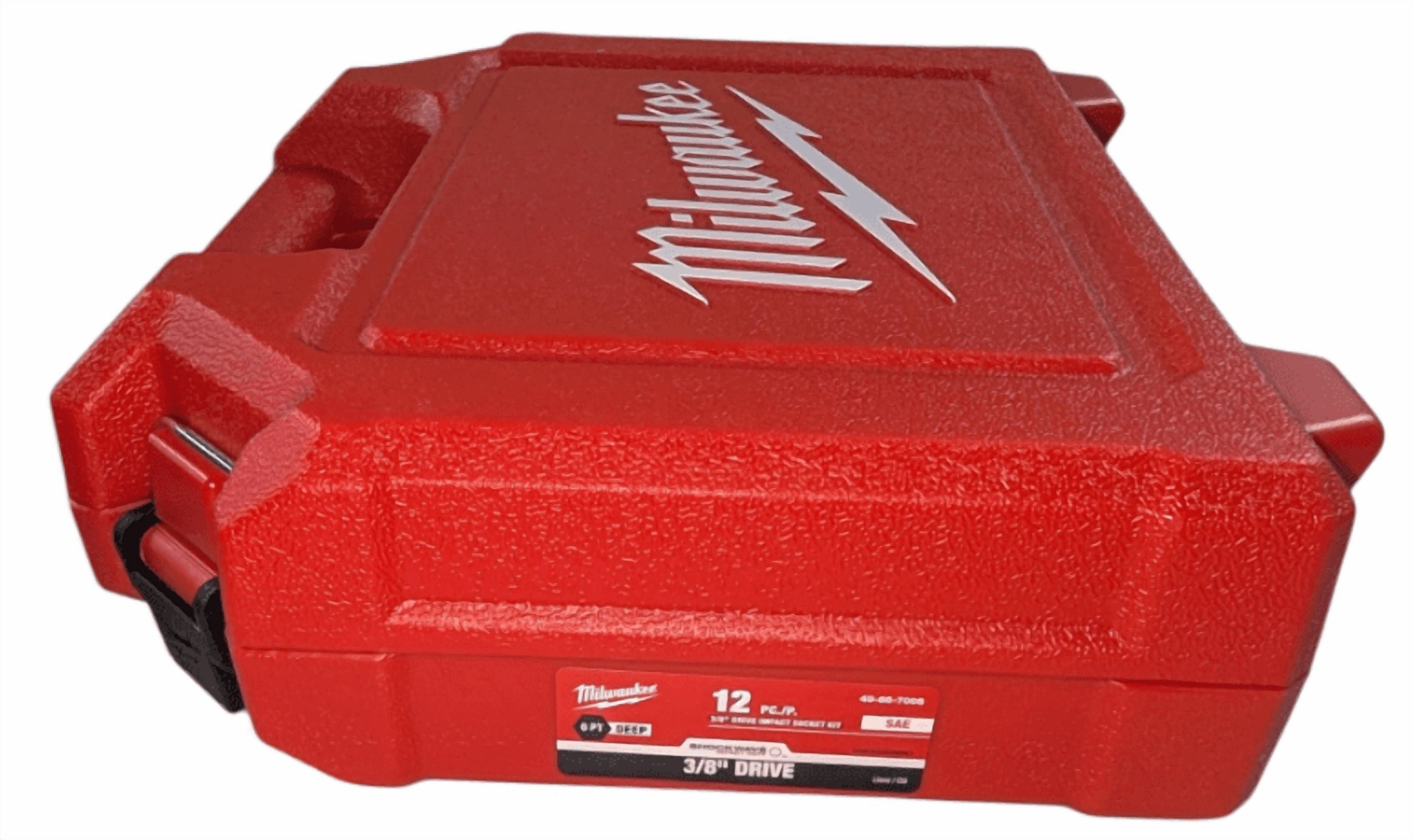 MILWAUKEE SHOCKWAVE Impact Duty 3/8 in. Drive SAE Deep 6-Point Socket Set (12-Piece) – Model 49-66-7006
