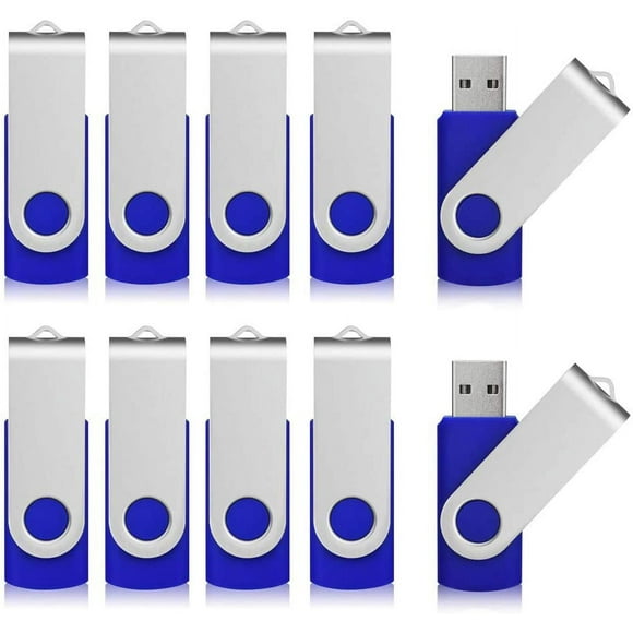 SHILIU-10 Pack 8GB USB Stick 8 GB Flash Drive USB 2.0 Thumb Drive USB Drive Jump Drive Data Storage Memory Sticks for Computer (8G, Blue)