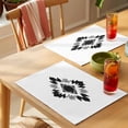 thumbnail image 4 of Abstract Ethnic Placemats Set of 4, Vintage Black Gary Bohemian Pattern Non-Slip Place Mats Washable Table Mats for Kitchen Dining Table Decorations Indoor/Outdoor, 4 of 9