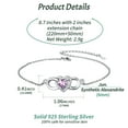 thumbnail image 4 of ChicSilver Infinity Love Heart Symbol Charm Anklet for Women 925 Sterling Silver Adjustable Birthday Gift for Mom Women Wife Her Created Alexandrite June Birthstone Jewelry, 4 of 8