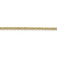 thumbnail image 3 of 14K Rhodium Plated Yellow Gold 2.75mm Tri-color Pav Valentine Chain 18 Inch, 3 of 6