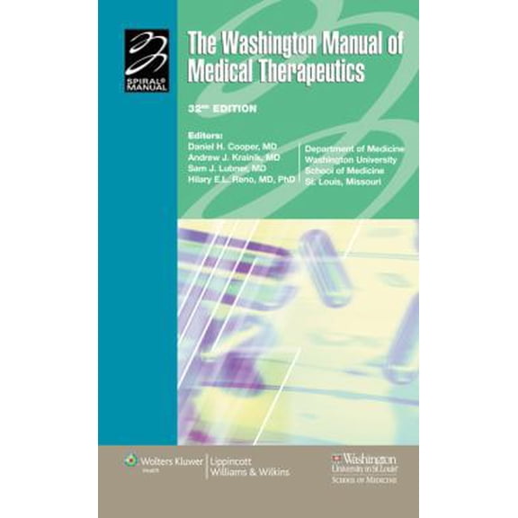 Pre-Owned The Washington Manual of Medical Therapeutics, 32nd edition (Spiral Manual Series) (Paperback) 0781781256 9780781781251