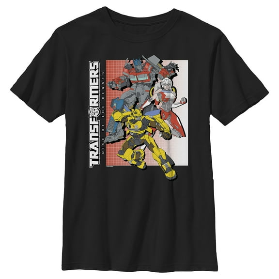 Boy's Transformers: Rise of the Beasts Group Poster Graphic Tee Black X Small