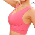 thumbnail image 2 of Greeniant Mujeres Wirefree Seamless Sexy Sport Bra Girl Transpirable Push Up Yoga Running Top Uniforme atlético Melon rojo XXXL, 2 of 6