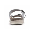 thumbnail image 2 of WHITE MOUNTAIN FOOTBEDS Womens White Crisscross Toe Strap Buckle Adjustable Strap Arch Support Powerful Round Toe Platform Slip On Leather Sandals 8 M, 2 of 4