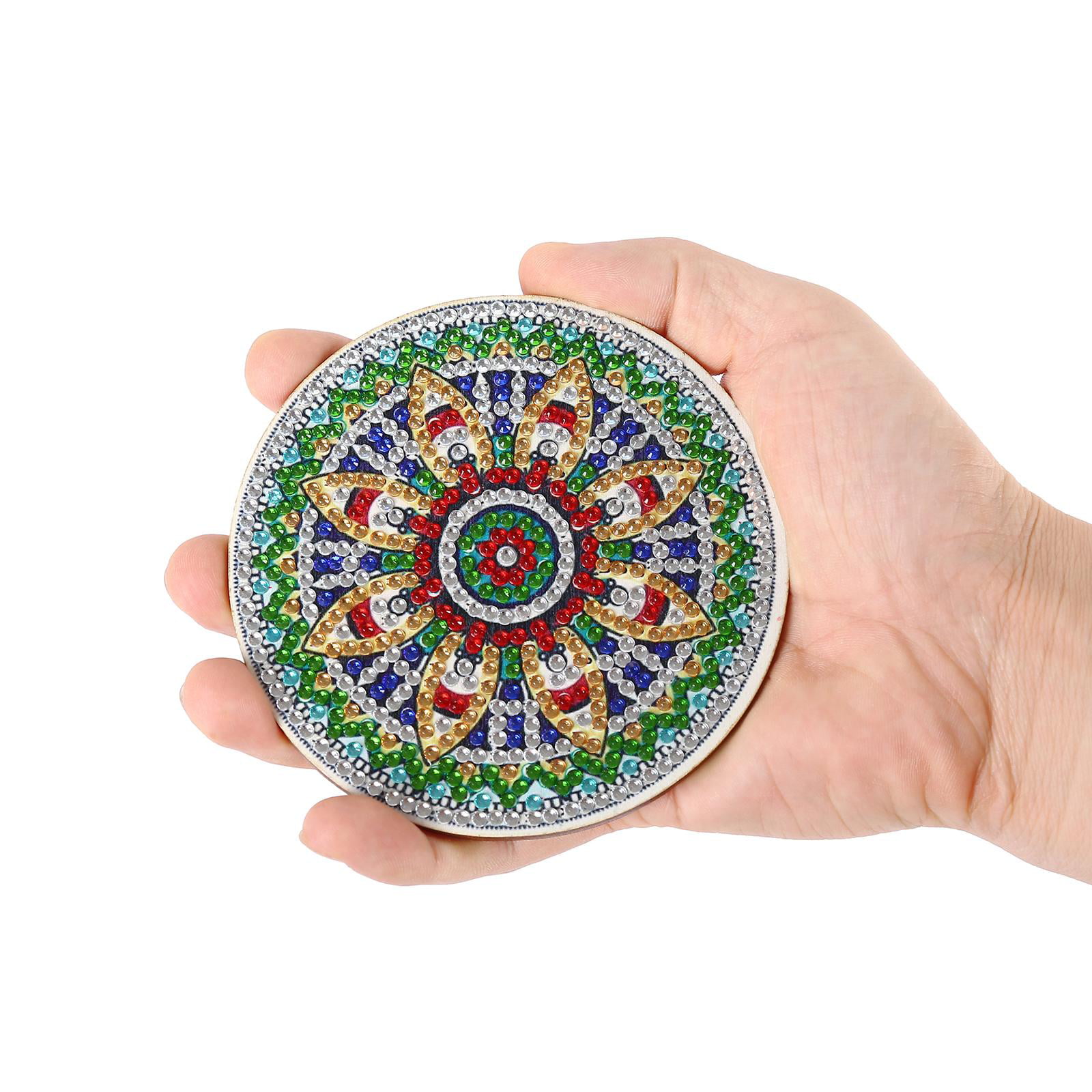 Billbotk Diamond Painting Coasters Kit 8 Pieces Mandala with