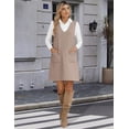 thumbnail image 6 of Zeagoo Fall Dresses for Women 2025 Sleeveless Leopard Vest Dresses with Pockets V Neck Knit Sweater Vest Dress Business Casual Pullover Sweater, 6 of 6