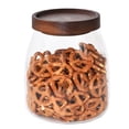thumbnail image 2 of PreZervers Glass Jar with Wooden Lid, 33.8 OZ Clear Glass Food Storage Jar with Wood Lid, 2 of 17