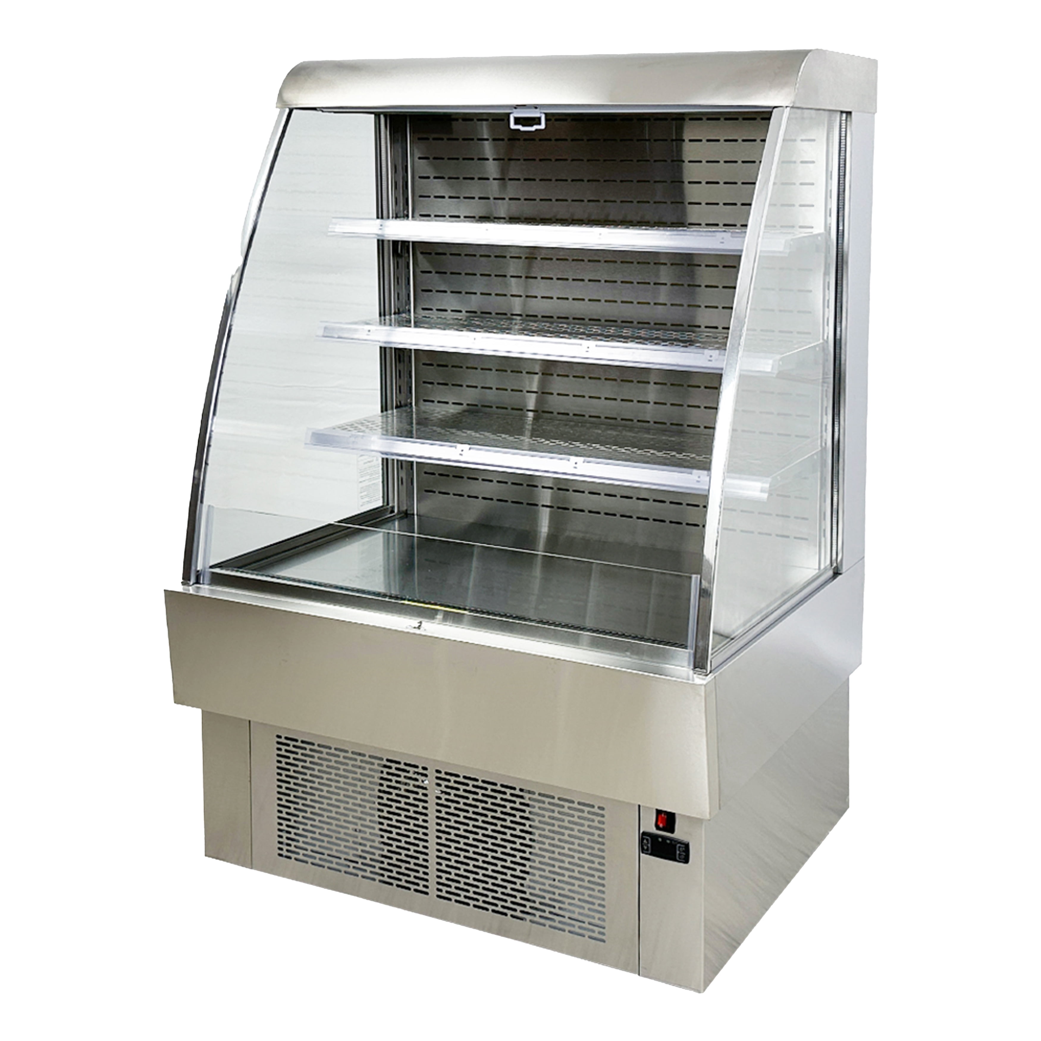 40 in. Open Air Merchandiser Commercial Grab Go Refrigerator in Stainless Steel 13.4 Cu.Ft. Auto Defrost 39.5''Wx35''Dx59.6''H