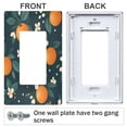 thumbnail image 3 of Yayeee Rocker Switch Wall Plate 1-Gang 4.6"x2.9" Home Decorative Outlet Cover, Green Floral Oranges, 3 of 6