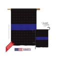thumbnail image 1 of Breeze Decor 08240 Drapeau de Maison à Rayures Bleu Militaire Impression Verticale Double Face - 28 x 40 Po, 1 of 1