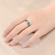 thumbnail image 2 of Anillo de acero de titanio para mujer, estilo europeo y americano, con forma de gota de esmalte, joyería para parejas, 2 of 5