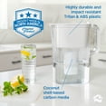 thumbnail image 4 of HOMEWATER 10-Cup Pitcher Filter (White) – BPA-Free, High-Capacity 2.4L Pitcher with Fast-Flow Carbon Filter, Wide Mouth for Easy Pouring, Removable Filter Replacement, Locking Lid, Dishwasher-Safe, 4 of 8