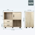 thumbnail image 4 of 2 Drawers Wood File Cabinet with Shelves, OC01 Lateral Filing Cabinet with Large Open Space, Printer Stand with Storage Shelves, Multi-USE Functional Wood Office Cabinet for Home, 4 of 7